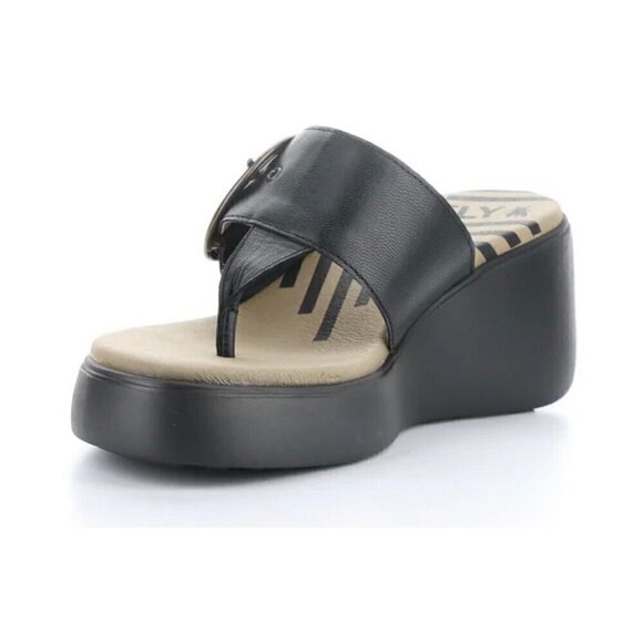 Fly London | Buckle Mules DAFI938FLY 000 BLACK Slip-on Sandals - Picture 4 of 11